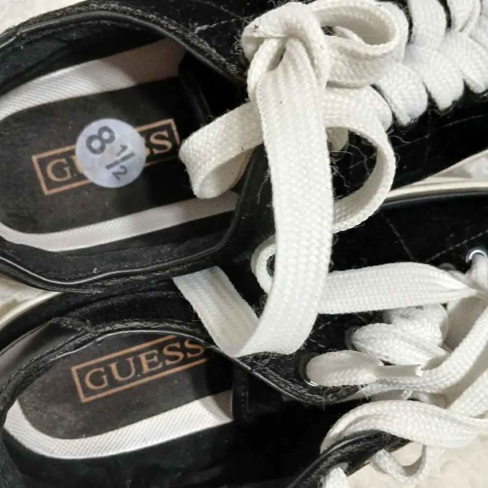 Guess black faux
